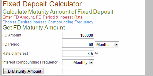 FD Calculator