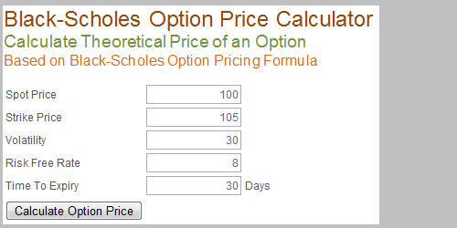 Option Calculator
